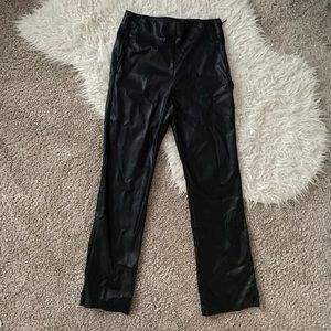 Zara Black Pleather Pants